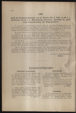 Verordnungs- und Anzeige-Blatt der k.k. General-Direction der österr. Staatsbahnen 19121026 Seite: 2