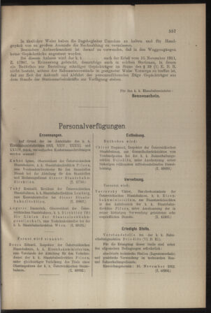 Verordnungs- und Anzeige-Blatt der k.k. General-Direction der österr. Staatsbahnen 19121102 Seite: 7