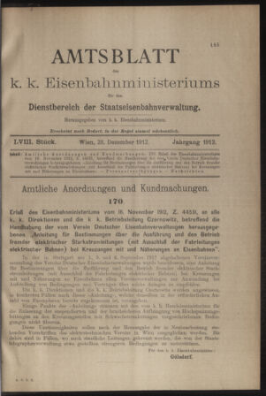 Verordnungs- und Anzeige-Blatt der k.k. General-Direction der österr. Staatsbahnen 19121228 Seite: 17