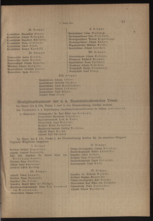 Verordnungs- und Anzeige-Blatt der k.k. General-Direction der österr. Staatsbahnen 19130104 Seite: 11