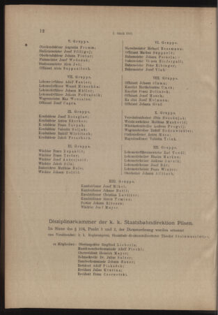 Verordnungs- und Anzeige-Blatt der k.k. General-Direction der österr. Staatsbahnen 19130104 Seite: 12