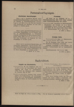 Verordnungs- und Anzeige-Blatt der k.k. General-Direction der österr. Staatsbahnen 19130104 Seite: 26