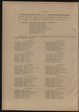 Verordnungs- und Anzeige-Blatt der k.k. General-Direction der österr. Staatsbahnen 19130104 Seite: 6