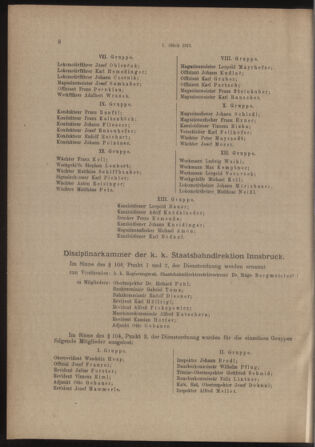 Verordnungs- und Anzeige-Blatt der k.k. General-Direction der österr. Staatsbahnen 19130104 Seite: 8