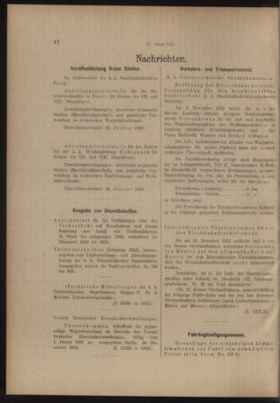 Verordnungs- und Anzeige-Blatt der k.k. General-Direction der österr. Staatsbahnen 19130118 Seite: 12