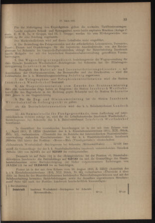 Verordnungs- und Anzeige-Blatt der k.k. General-Direction der österr. Staatsbahnen 19130118 Seite: 3