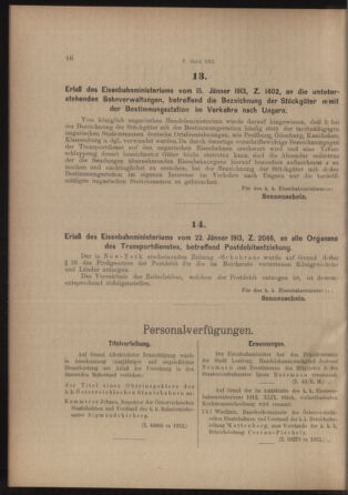 Verordnungs- und Anzeige-Blatt der k.k. General-Direction der österr. Staatsbahnen 19130125 Seite: 2