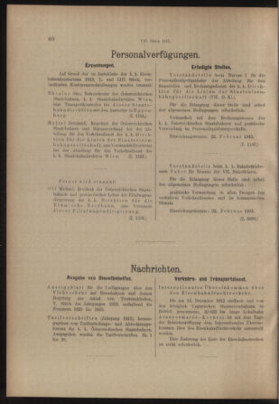 Verordnungs- und Anzeige-Blatt der k.k. General-Direction der österr. Staatsbahnen 19130208 Seite: 6