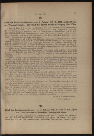 Verordnungs- und Anzeige-Blatt der k.k. General-Direction der österr. Staatsbahnen 19130215 Seite: 3