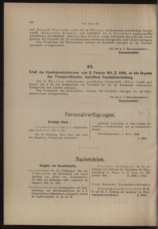 Verordnungs- und Anzeige-Blatt der k.k. General-Direction der österr. Staatsbahnen 19130215 Seite: 4