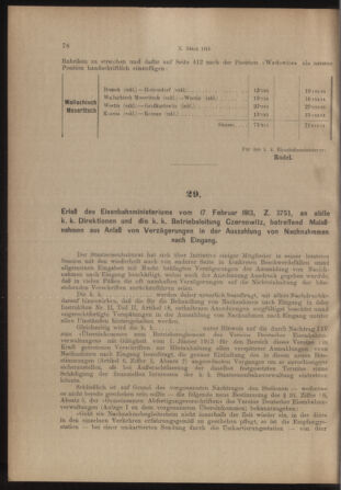 Verordnungs- und Anzeige-Blatt der k.k. General-Direction der österr. Staatsbahnen 19130222 Seite: 2