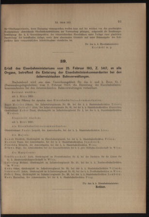 Verordnungs- und Anzeige-Blatt der k.k. General-Direction der österr. Staatsbahnen 19130301 Seite: 5