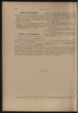 Verordnungs- und Anzeige-Blatt der k.k. General-Direction der österr. Staatsbahnen 19130315 Seite: 4