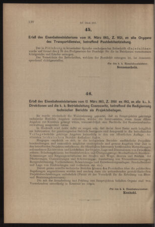 Verordnungs- und Anzeige-Blatt der k.k. General-Direction der österr. Staatsbahnen 19130322 Seite: 4