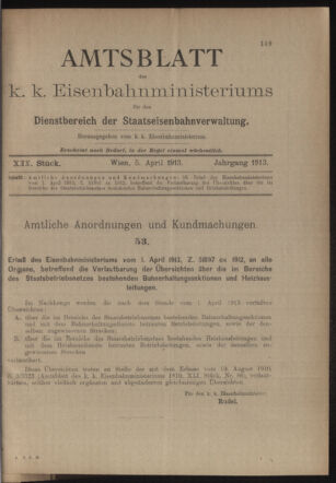 Verordnungs- und Anzeige-Blatt der k.k. General-Direction der österr. Staatsbahnen 19130405 Seite: 5