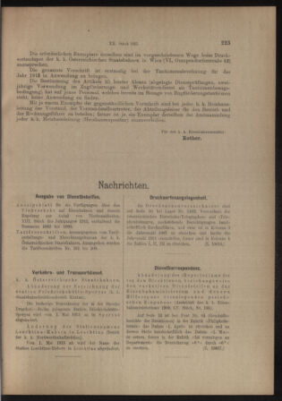 Verordnungs- und Anzeige-Blatt der k.k. General-Direction der österr. Staatsbahnen 19130412 Seite: 3