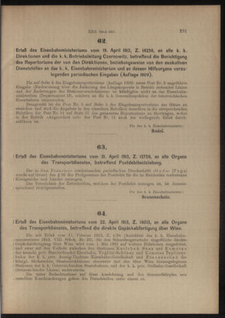 Verordnungs- und Anzeige-Blatt der k.k. General-Direction der österr. Staatsbahnen 19130426 Seite: 3