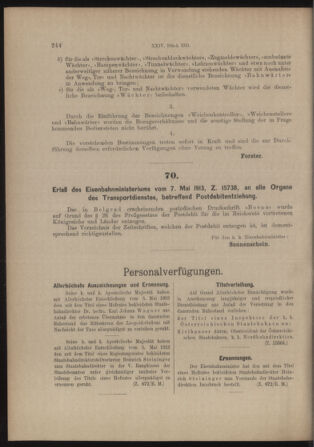 Verordnungs- und Anzeige-Blatt der k.k. General-Direction der österr. Staatsbahnen 19130510 Seite: 2