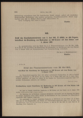 Verordnungs- und Anzeige-Blatt der k.k. General-Direction der österr. Staatsbahnen 19130607 Seite: 2