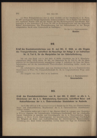 Verordnungs- und Anzeige-Blatt der k.k. General-Direction der österr. Staatsbahnen 19130621 Seite: 2