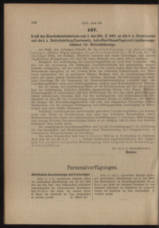 Verordnungs- und Anzeige-Blatt der k.k. General-Direction der österr. Staatsbahnen 19130719 Seite: 6