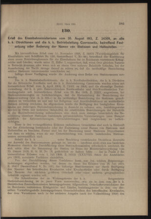 Verordnungs- und Anzeige-Blatt der k.k. General-Direction der österr. Staatsbahnen 19130906 Seite: 27