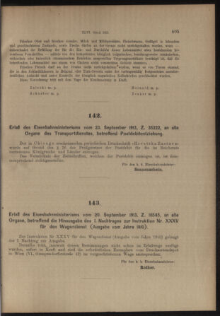 Verordnungs- und Anzeige-Blatt der k.k. General-Direction der österr. Staatsbahnen 19130927 Seite: 5