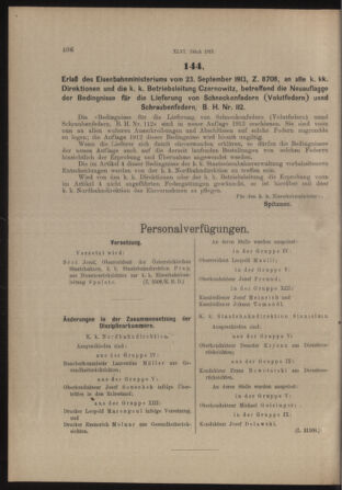 Verordnungs- und Anzeige-Blatt der k.k. General-Direction der österr. Staatsbahnen 19130927 Seite: 6