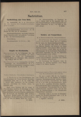 Verordnungs- und Anzeige-Blatt der k.k. General-Direction der österr. Staatsbahnen 19130927 Seite: 7