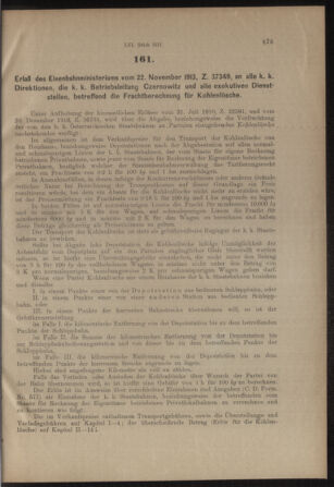 Verordnungs- und Anzeige-Blatt der k.k. General-Direction der österr. Staatsbahnen 19131129 Seite: 3