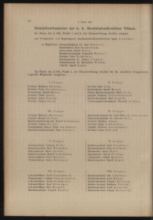 Verordnungs- und Anzeige-Blatt der k.k. General-Direction der österr. Staatsbahnen 19140102 Seite: 10