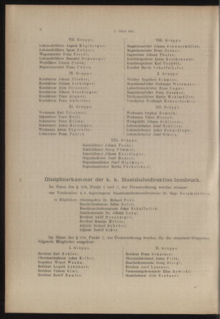 Verordnungs- und Anzeige-Blatt der k.k. General-Direction der österr. Staatsbahnen 19140102 Seite: 8