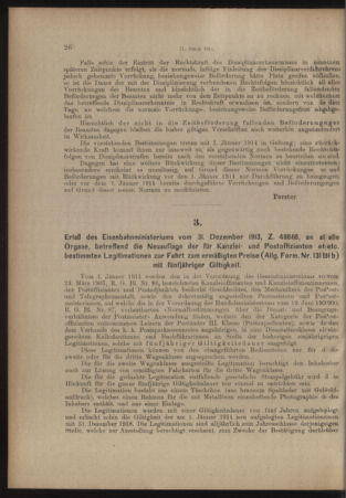 Verordnungs- und Anzeige-Blatt der k.k. General-Direction der österr. Staatsbahnen 19140103 Seite: 2