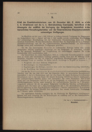 Verordnungs- und Anzeige-Blatt der k.k. General-Direction der österr. Staatsbahnen 19140103 Seite: 6