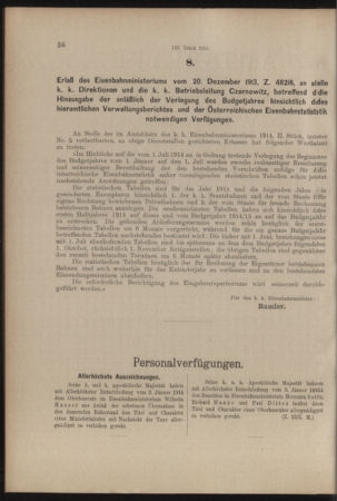 Verordnungs- und Anzeige-Blatt der k.k. General-Direction der österr. Staatsbahnen 19140110 Seite: 2