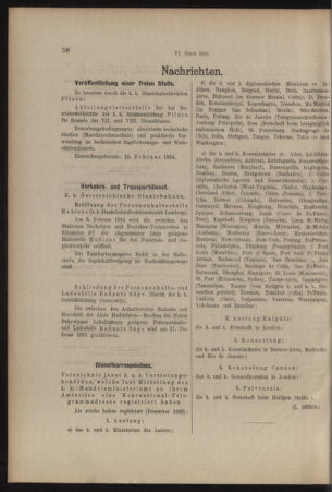 Verordnungs- und Anzeige-Blatt der k.k. General-Direction der österr. Staatsbahnen 19140131 Seite: 6