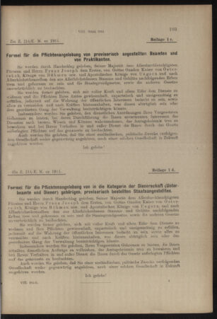 Verordnungs- und Anzeige-Blatt der k.k. General-Direction der österr. Staatsbahnen 19140214 Seite: 25