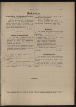 Verordnungs- und Anzeige-Blatt der k.k. General-Direction der österr. Staatsbahnen 19140321 Seite: 5