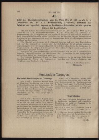 Verordnungs- und Anzeige-Blatt der k.k. General-Direction der österr. Staatsbahnen 19140328 Seite: 4