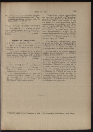 Verordnungs- und Anzeige-Blatt der k.k. General-Direction der österr. Staatsbahnen 19140411 Seite: 7