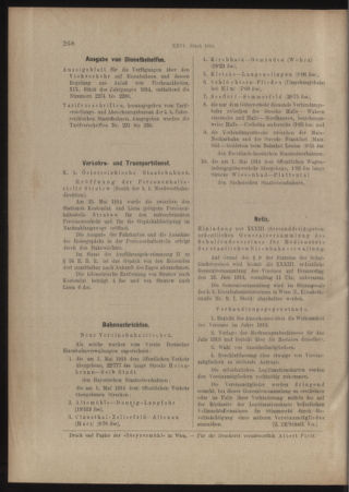 Verordnungs- und Anzeige-Blatt der k.k. General-Direction der österr. Staatsbahnen 19140530 Seite: 10