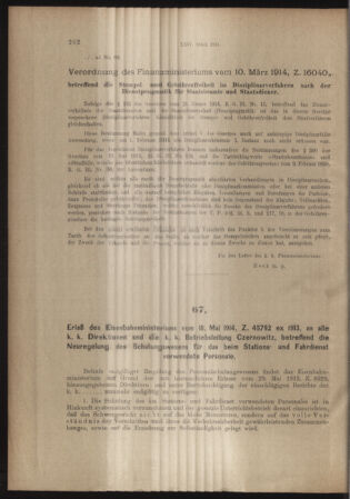 Verordnungs- und Anzeige-Blatt der k.k. General-Direction der österr. Staatsbahnen 19140530 Seite: 2