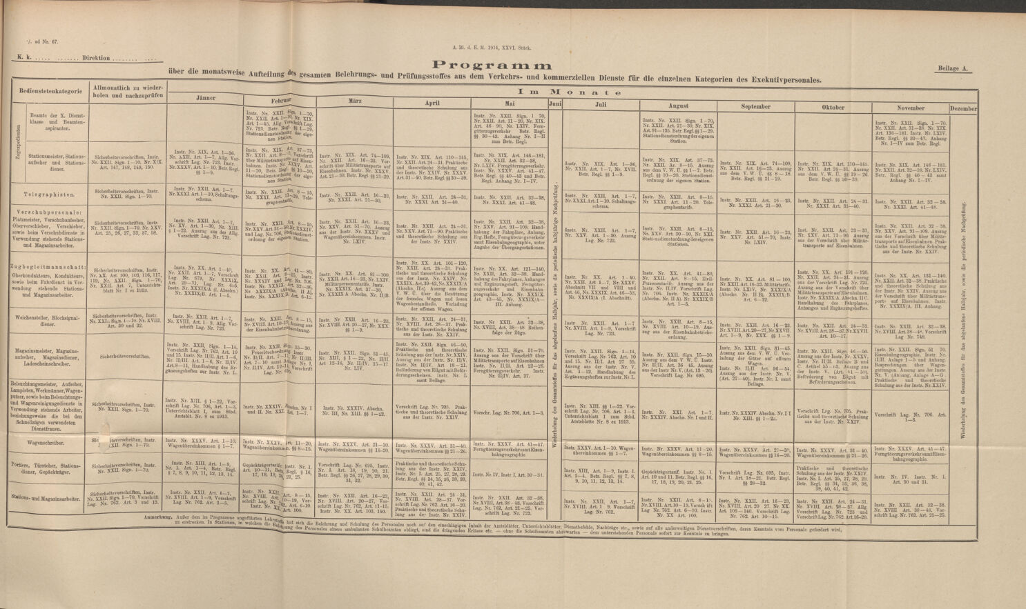 Verordnungs- und Anzeige-Blatt der k.k. General-Direction der österr. Staatsbahnen 19140530 Seite: 5