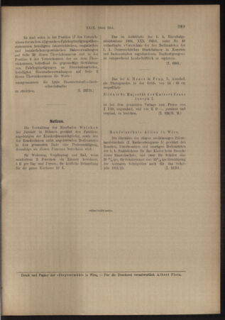 Verordnungs- und Anzeige-Blatt der k.k. General-Direction der österr. Staatsbahnen 19140620 Seite: 11