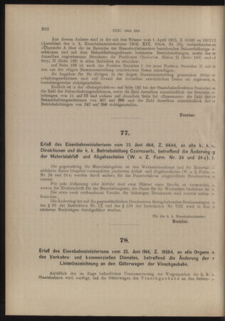 Verordnungs- und Anzeige-Blatt der k.k. General-Direction der österr. Staatsbahnen 19140627 Seite: 4