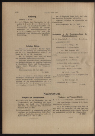 Verordnungs- und Anzeige-Blatt der k.k. General-Direction der österr. Staatsbahnen 19140704 Seite: 4