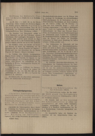 Verordnungs- und Anzeige-Blatt der k.k. General-Direction der österr. Staatsbahnen 19140704 Seite: 5