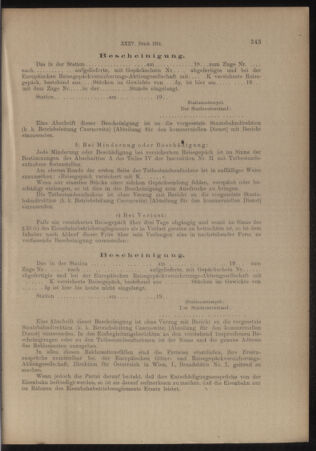 Verordnungs- und Anzeige-Blatt der k.k. General-Direction der österr. Staatsbahnen 19140718 Seite: 5