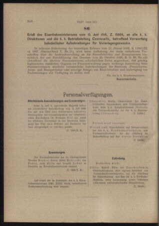 Verordnungs- und Anzeige-Blatt der k.k. General-Direction der österr. Staatsbahnen 19140718 Seite: 8