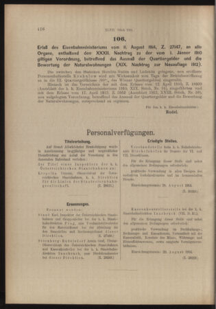 Verordnungs- und Anzeige-Blatt der k.k. General-Direction der österr. Staatsbahnen 19140814 Seite: 2